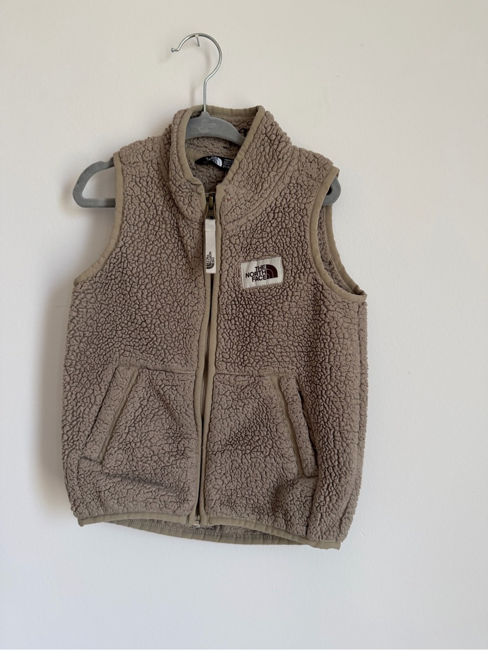The North Face Kids' Tan Sherpa Fleece Vest 3T Toddler Baby